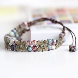 Bracelet japonais fleuri