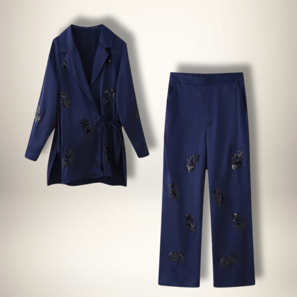 ensemble kimono bleu
