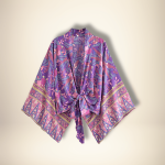 kimono à motifs floraux