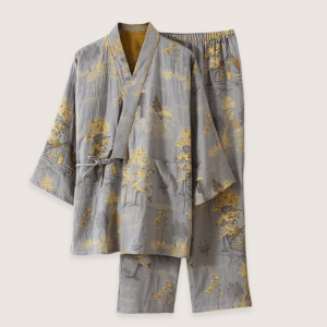 Ensemble pyjama kimono gris