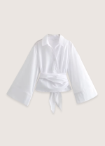 Kimono court blanc pour femme