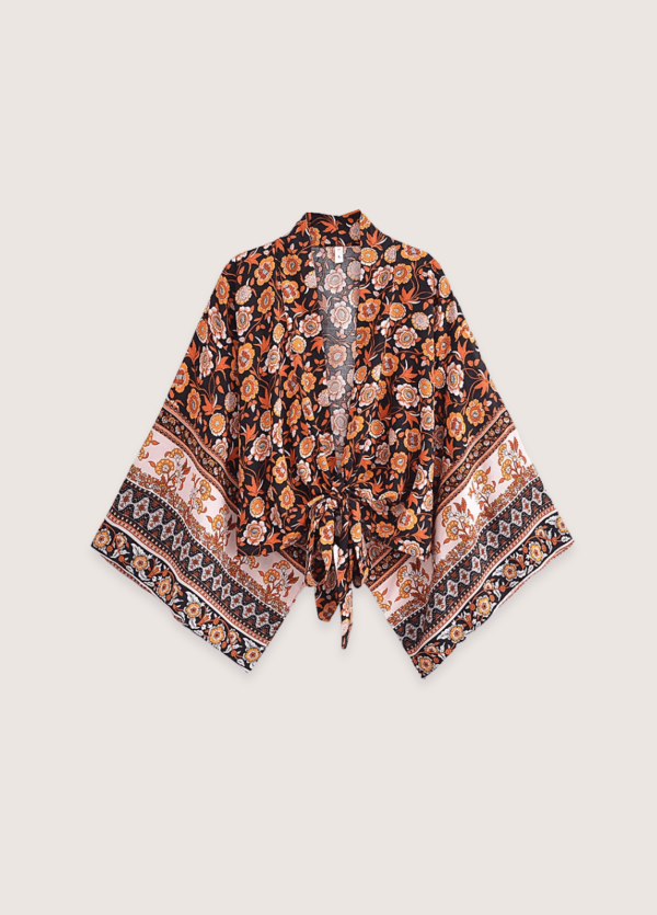 kimono bohème orange