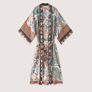 Kimono long bohème fleuri