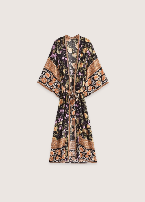 kimono long bohème jardin nocturne