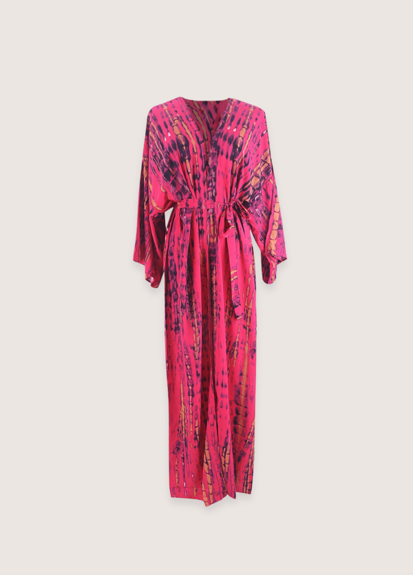 kimono long rose fuchsia