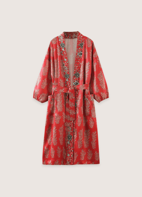 kimono long rouge