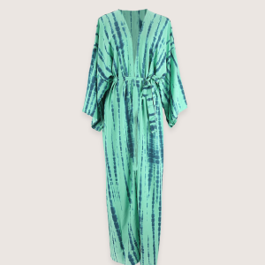 Kimono long vert menthe