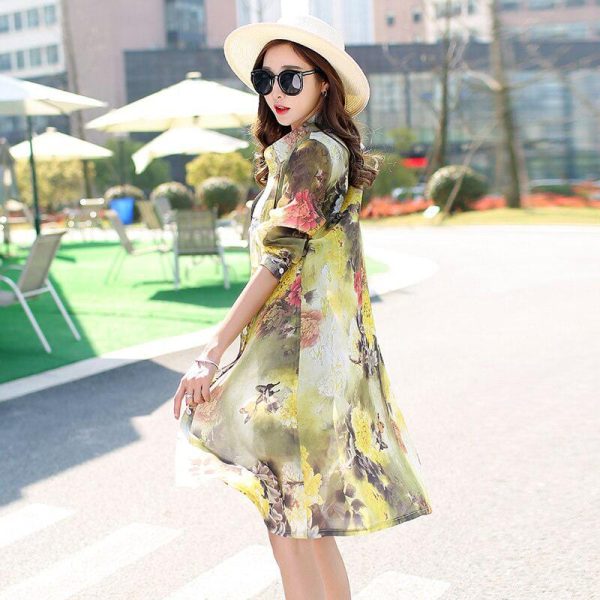 Manteau Kimono Fleuri