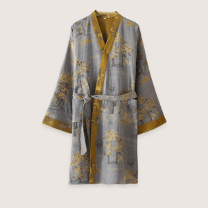 peignoir kimono gris homme