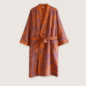 peignoir kimono orange femme