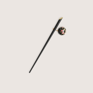 Pique cheveux noir Kanzashi