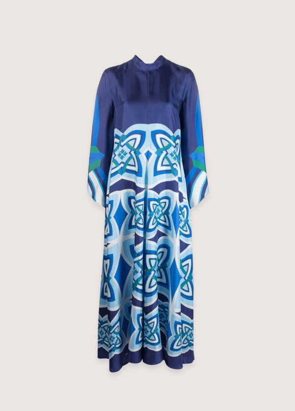 robe kimono réversible bleue