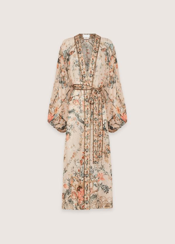 Kimono long soie Shinju