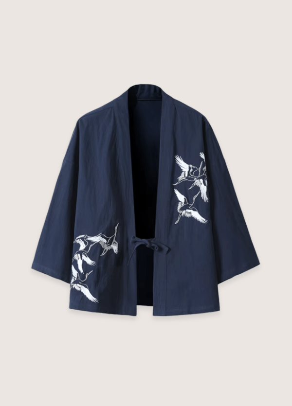 veste kimono bleu marine