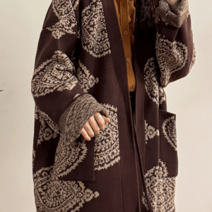 veste kimono marron