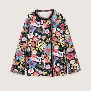 veste kimono matelassée florale