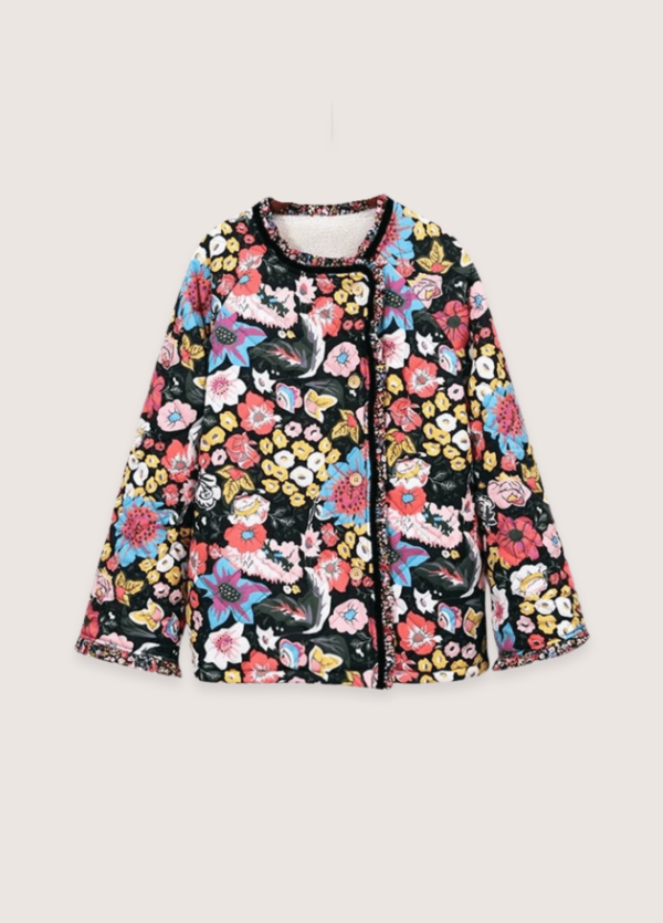 veste kimono matelassée florale