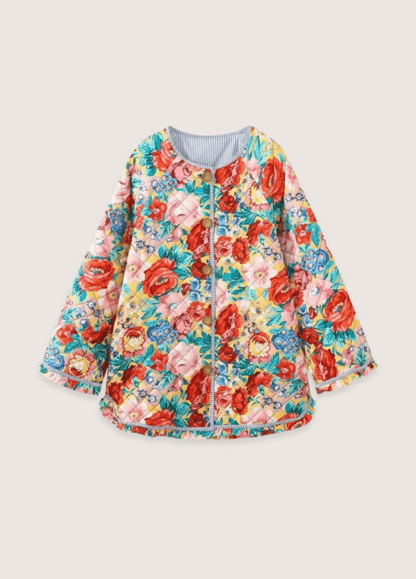 veste kimono matelassée florale