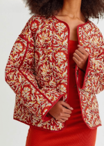 kimono floral terracotta