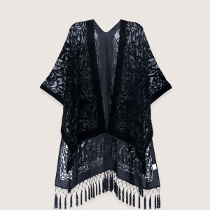 veste kimono noir