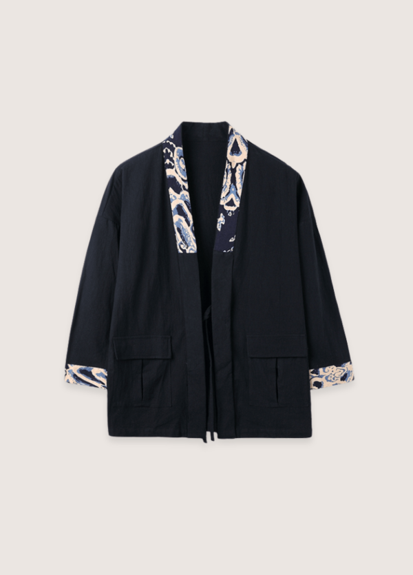 veste kimono noir
