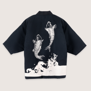 veste kimono noir