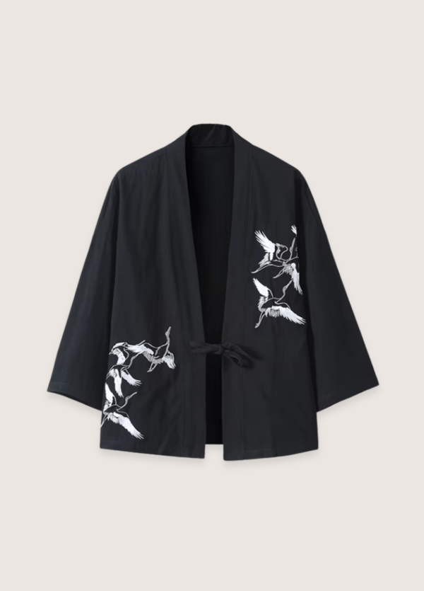veste kimono noire