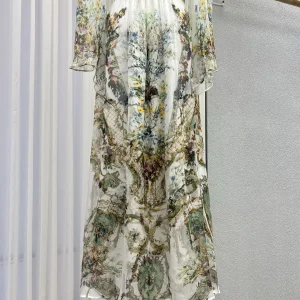 Robe Kimono Florale Kiri en Soie - Collection Printemps Été 2026