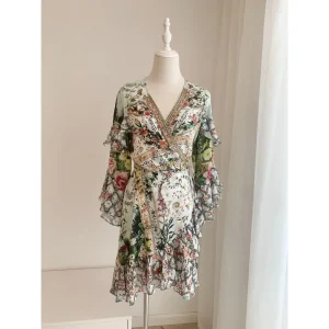 Robe Kimono Florale Shinu en Soie  – Collection Printemps Été 2026