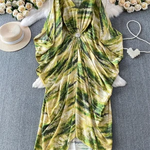 Robe kimono femme Lazy Classy Vert – Printemps été 2026